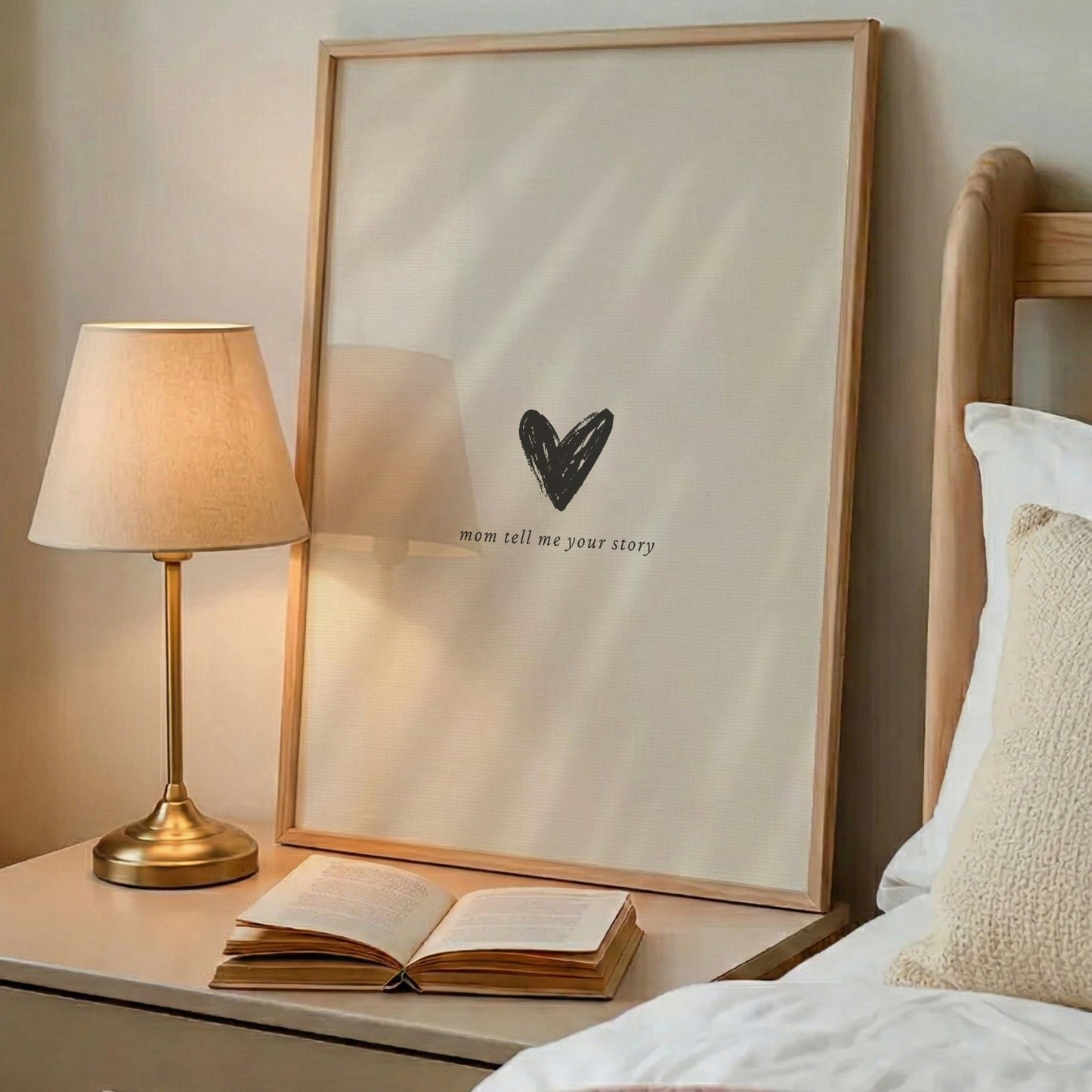 Mom Tell Me Your Story Minimalist Print