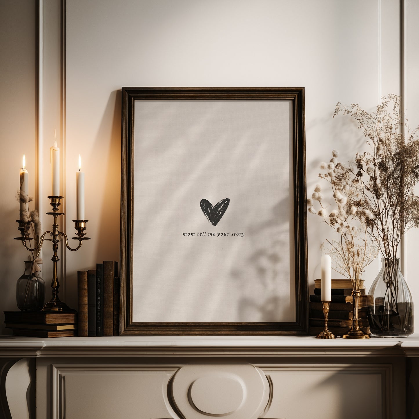 Mom Tell Me Your Story Minimalist Print
