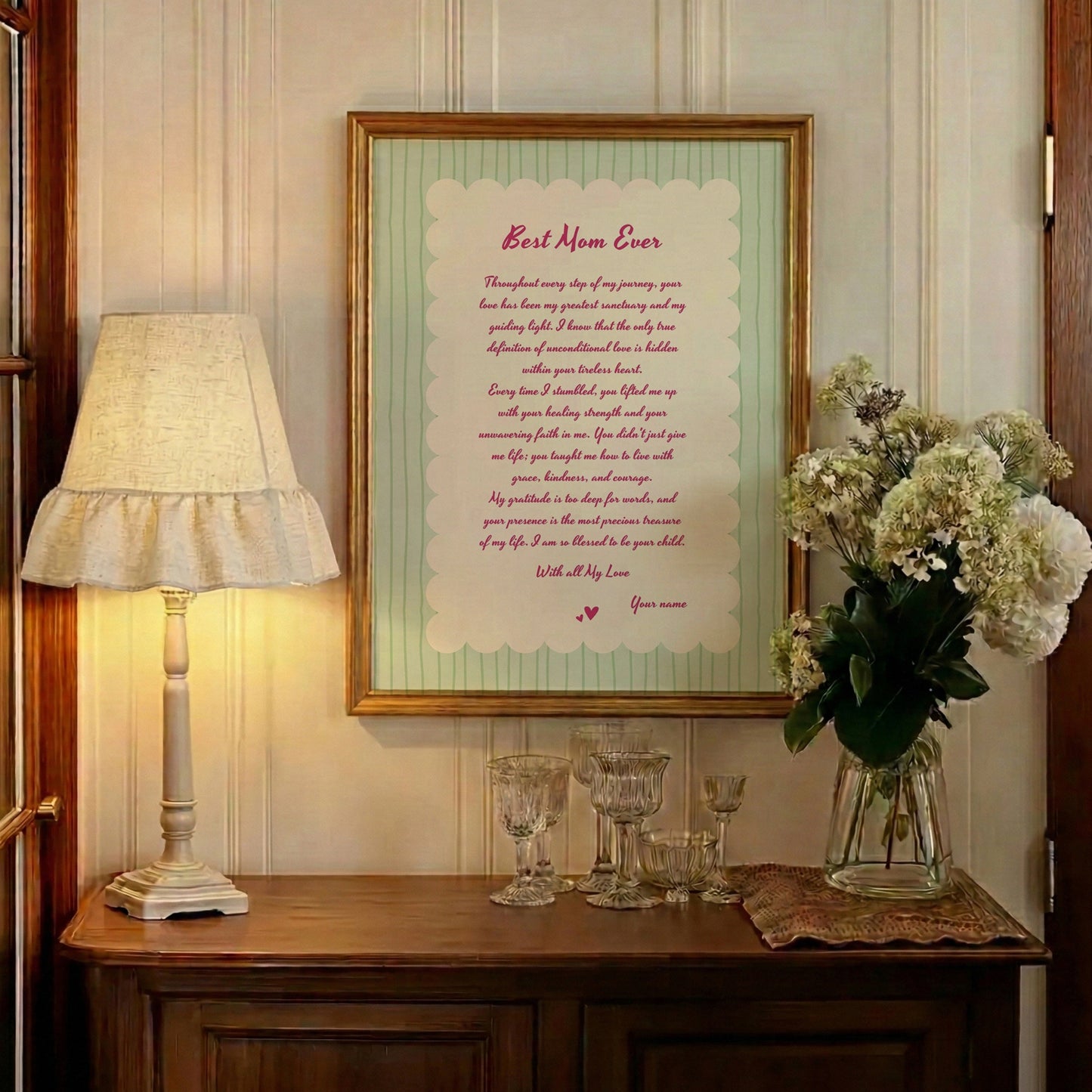 Personalized Mother's Day Letter Art