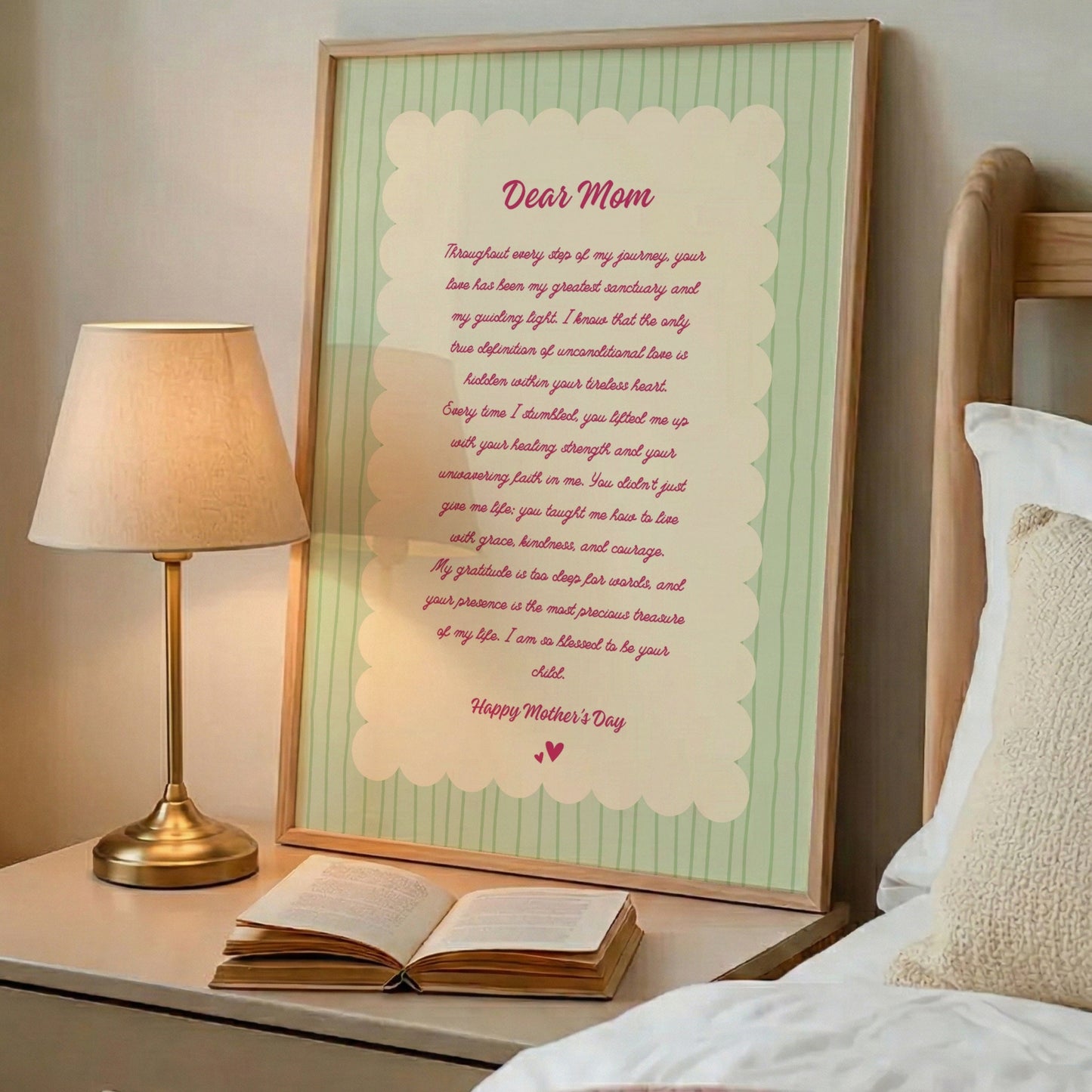 Personalized Mother's Day Letter Art
